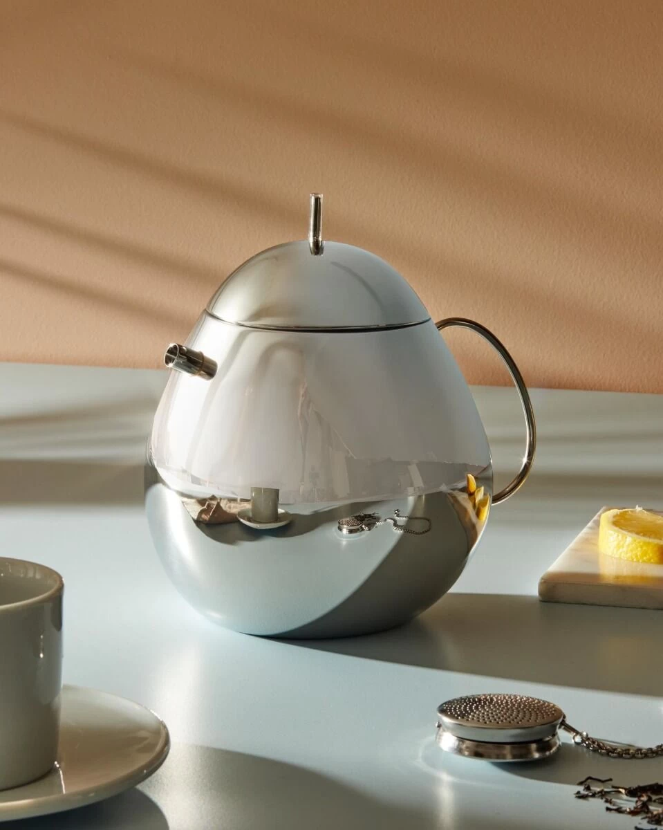 Alessi SAN01 Fruit Basket Theepot 1,4 Liter Rvs 2 Alessi SAN01 Fruit Basket Theepot 1,4 Liter Rvs - Afbeelding 2