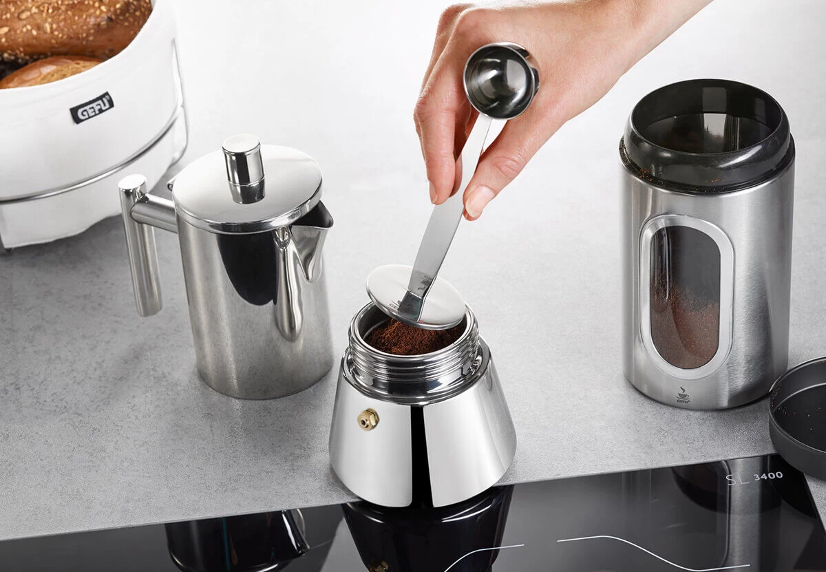 Gefu Tamino Koffietamper Met Maatlepel Rvs 2 Gefu Tamino Koffietamper Met Maatlepel Rvs - Afbeelding 2