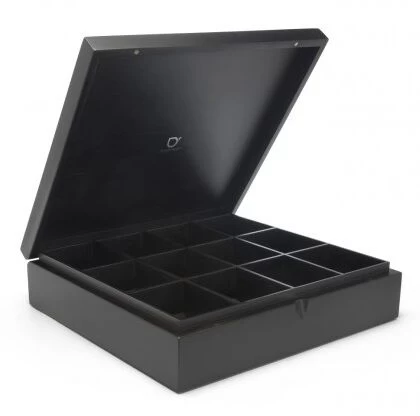 Bredemeijer Theedoos 12 Vakken Bamboe Zwart 2 Bredemeijer Theedoos 12 Vakken Bamboe Zwart - Afbeelding 2