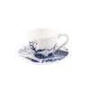 Royal Delft Peacock Symphony Espressokop + Schotel 100 Ml Aardewerk