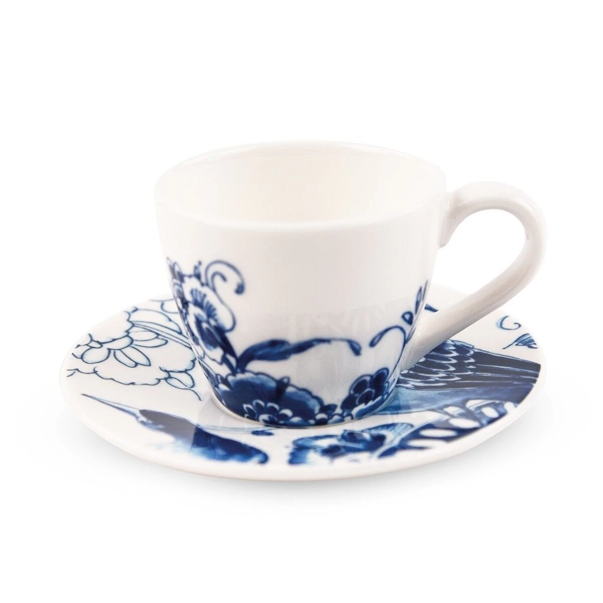 Royal Delft Peacock Symphony Koffiekop + Schotel 180 Ml Aardewerk 1 Royal Delft Peacock Symphony Koffiekop + Schotel 180 Ml Aardewerk