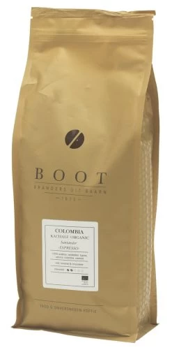 Boot Koffie Colombia Kachalu Organic Espresso Koffiebonen 1 Kg