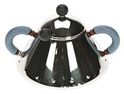 Alessi Michael Graves Suikerpot Met Lepel 200 Ml Rvs Blauw 1 Alessi Michael Graves Suikerpot Met Lepel 200 Ml Rvs Blauw