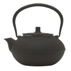 Oldenhof Theepot Met Zeef 1,5 Liter Gietijzer Zwart