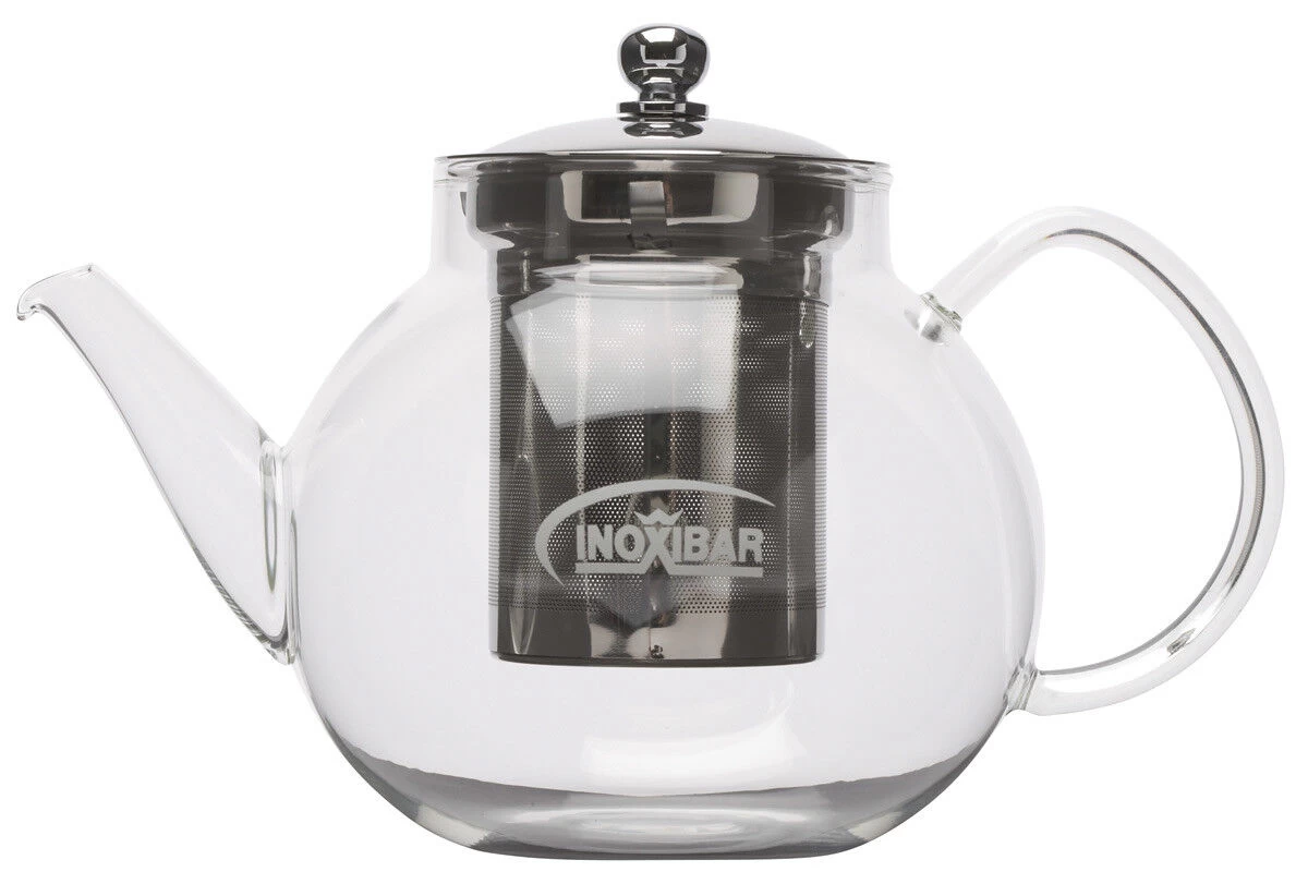 Inoxibar Theepot Met Theefilter 1,2 Liter Glas 1 Inoxibar Theepot Met Theefilter 1,2 Liter Glas