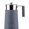 Alessi Plissé Elektrische Melkopschuimer 350 Ml Rvs Grijs