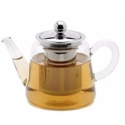 Cristel Jasmin Theepot 1,2 Liter Rvs/glas -Goedkope Koffiedrankjes theiere jasmin en verre 1 2 l th120vj theieres par cristel 1